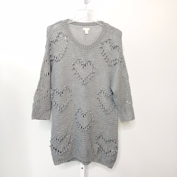 hinge Sweaters - Hinge Women Plus Size 1x Heart Sweater
